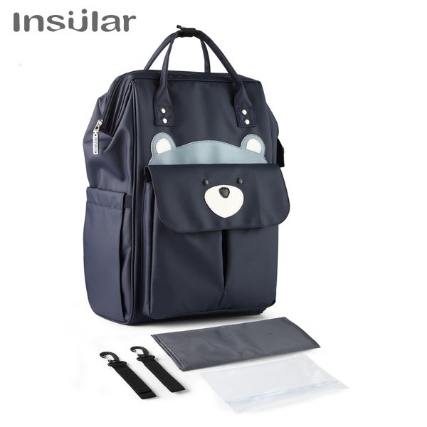 Bolsas de pañales Mamá impermeable Mochila de pañales Diseño de dibujos animados Madre Maternidad Pañal Bolsa de viaje Gran capacidad Cuidado del bebé Bolsas de cochecito de enfermería 230901