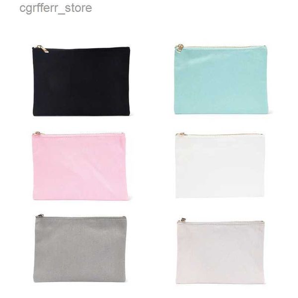 Sacs à couches en gros sac de maquillage élégant en gros sac élégant doublé en coton toile à fermeture éclair cosmétique L410