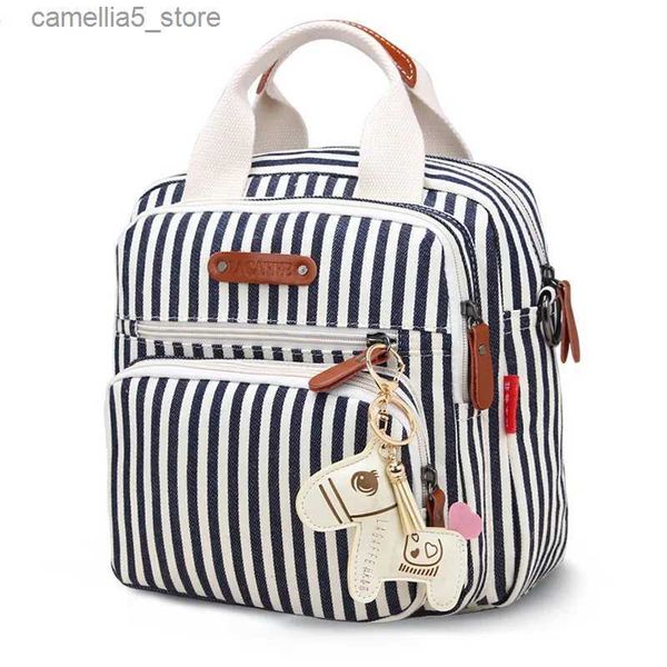 Sacs à couches Sac femme multifonctionnel grande capacité maman sac mode mère-enfant sac toile petit sac carré bébé fille sac à couches Q231127