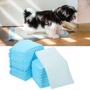 Pañales 100 pcs súper absorbentes e impermeables alfombrillas para mascotas para mascotas piezas Piezas desechables PEE PEE Cambio de tela no tejida