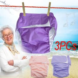 Pañales 3pcs personas mayores adultas pueden lavar pañales de tela incontinencia impermeable pantalones de pañales de algodón no pantalones de pañales mojados