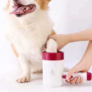 Lavadora automática de pies para perros y pañales, cepillo limpiador, aguja de silicona suave, limpiador de patas de gato, taza de lavado de patas, lavadora libre