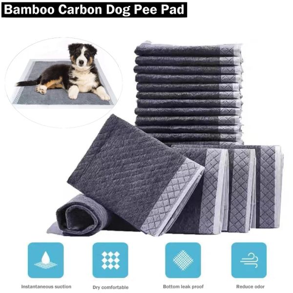 Pañales mascota desechable debajo de la almohadilla de entrenamiento de perros de carbono sano bambú