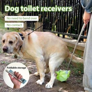 Luiers Hond Lange steel Huisdier Pooper Scooper Opvouwbare Hond Pee Catcher Urine Stick multifunctionele Hond Kak Catcher Afval Schoonmaken Tool