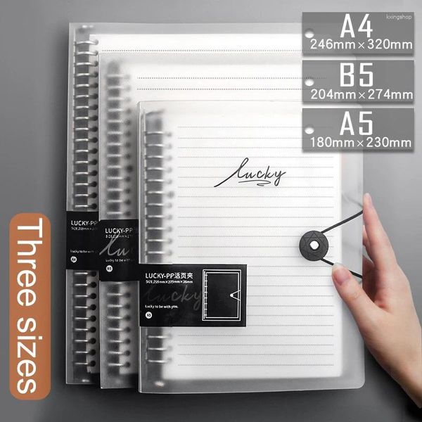 Journal 2024 A5 B5 A4 Transparent Loge Lider Notebook Inner Core Cover Note Book Journal Planner Pinellerie Office Supplies