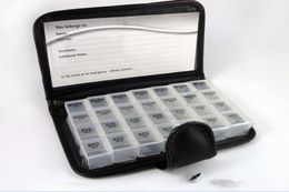 Boîte à pilules Portable 28 carrés, support de tablette hebdomadaire 7 jours, organisateur de stockage de médicaments, conteneur Case2092487