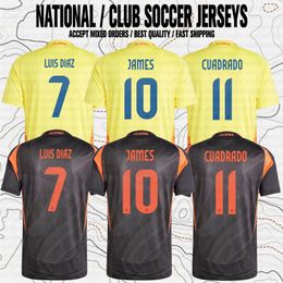 Díaz James Rodríguez Yerry Mina Juan Cuadrado Selección Nacional de Colombia Local Visitante Hombres Mujeres Niños Fanáticos Versión de jugador Camiseta de fútbol Camisetas de fútbol