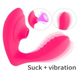 DIBE 10 Fréquence Clitoral Sucking Vibrator Nipples Stimulateur d'aspiration G Vibrateurs Spot Toue sexuel imperméable pour le sex-shop femelle MX14830376