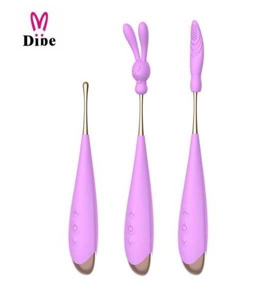 DIBE 7 Mode vitesse vibrateur USB puissant vibrant Silicone Gspot Clitoris vagin stimulateur anal Massage Sex Toys pour femmes 201212931550