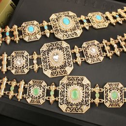 Dicai verkoopt Marokkaanse riem sieraden damesjas gewaad keten kristal bruid bruidsgeschenk body mode 240401