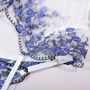 Diccvicc belle lingerie floral intime tenue sophistime de saut de soutien-gorge de saut de soutien-gorge voir à travers des femmes sous-vêtements de lacets sexy vêtements exotiques