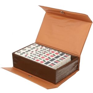 Dobbelsteenspellen Mahjong Set Spel Chinese Mini Draagbare Tegels Sets Reistegel Traditionele Tafel Amerikaans Bord Mahjongg Jong Party Groot 231129