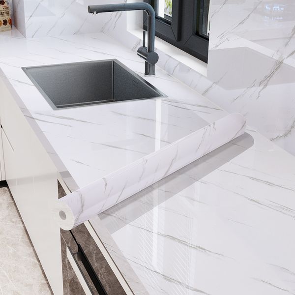 DICOR moderne salon meubles bureau étanche marbre papier peint vinyle auto-adhésif Contact papier couleur unie décor à la maison