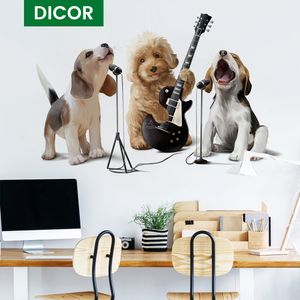 Dicor Puppy Band Room Decoratie PVC Muursticker Woondecoratie Accessoires QT1969