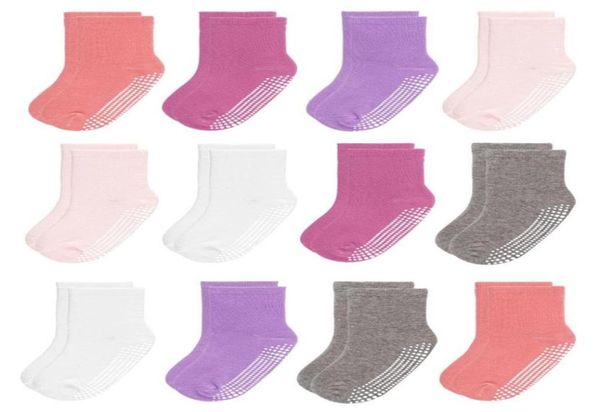 Dicry Chaussettes antidérapantes pour bébé fille et garçon avec poignées Semelle antidérapante pour enfants de 6 mois à 7 ans Plusieurs couleurs Coton 226J1900121