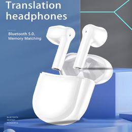 Diccionarios Traductores Bluetooth5 Traducción de voz Auricular Inalámbrico 144 Idioma Traducción instantánea Tiempo real Traductor de viaje inteligente Auricular 230808