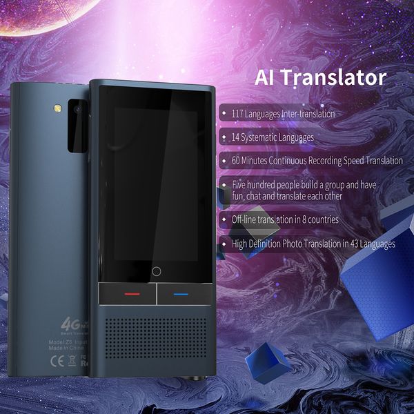 Dictionnaires Traducteurs Boeleo Z6 AI Voice Translator 117 Langues 31 IPS Écran Tactile 4G Carte SIM 8G Mémoire Enregistrement Traduit Batterie 2080 mAh 230808