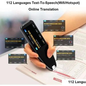 Woordenboeken Vertalers Nieuwe 2023 Scanning Pen en hoofdtelefoons Dictionary Translation Scanner Text 112 talen Touch SN -functie Drop OTA98