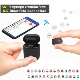 Woordenboeken Vertalers Peiko S Vertaalhoofdtelefoon 50 talen direct vertalen Smart Voice Translator Draadloze Bluetooth-vertaler Oortelefoon 230725