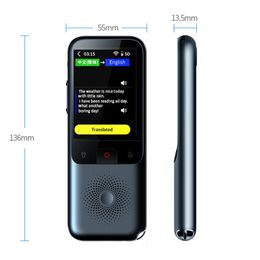 Woordenboeken Vertalers T11 24inch Touch Screen Translator RealTime Smart Voice Po 138 Talen Vertaling Portable Offline Tradutor 230808