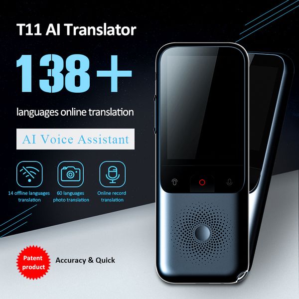 Diccionarios Traductores T11 Traductor de audio portátil 138 Idioma Traductor inteligente Sin conexión En tiempo real Smart Voice AI Voice Po Traductor 230718