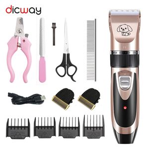 Dicway Dog Clippers Professional Electric Pet Hair Trimmer Kit Cat Grooming Haircut Cutter Máquina cortadora para animales 220423