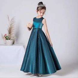 Dideyttawl robes de demoiselle d'honneur sans manches robe de soirée pour Satin Junior Concert formelle élégante robes de Banquet 240223