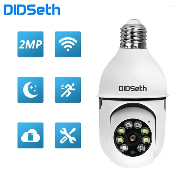 Cámara IP DIDSeth de 2MP, bombilla E27, seguimiento automático, visión nocturna a todo Color, impermeable, Audio bidireccional, seguridad