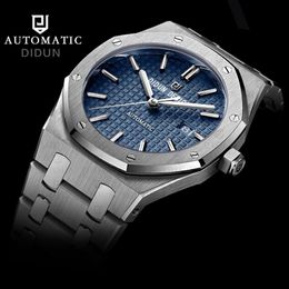 DIDUN montres mécaniques automatiques pour hommes montres haut pour hommes montres de l'armée en acier bracelet d'affaires pour hommes 273y