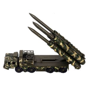 Cañón fundido a presión 4D montaje S300 camuflaje táctico Radar misil vehículo modelo 1 72 juguete de mano militar Diy