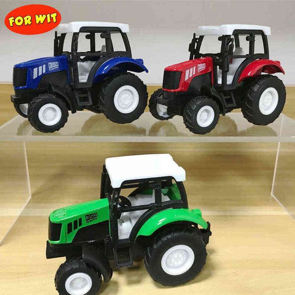 Coches fundidos a presión Modelo de tractor agrícola de aleación Vehículo de juguete agrícola para niños Granjero de metal fundido a presión Coche urbano moderno Fácil juego Reconocimiento de color 0915