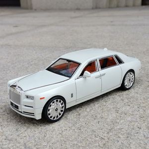 Diecast Diecasts 1/18 Rolls Royce Phantom Alloy Car Metal Modelo Vehículos de juguete Luz Niños Colección de sonido 230308 Regalo SI Jtqjb