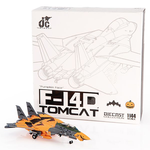 Aleación de metal diecast 1/144 escala F14D F-14 F14 VF11 Tomcat ACE Combat Aircraft Fighter Plane Modelo Modelo para recolección
