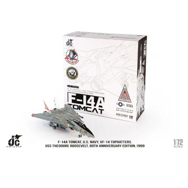 Aleación de metal de diecast 1/72 escala F14A F-14 F14 VF-14 Tomcat Aircraft Fighter Model Model para recolección