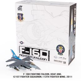 Alliage en métal Diecast pour F-16D F16 USAF Modèle 1/72 Aircraft Airplane Fighter Modèle jouet pour les collections