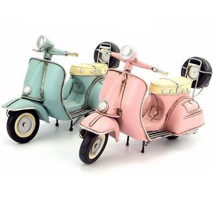 Diecast Model 1 12 modelo PINK blue vintage 1955 Italy old car metal toy 2 ruedas motocicleta modelo motor para niños juguetes regalos gratis 230509