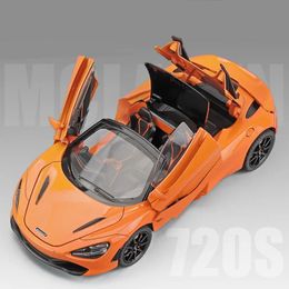 Modelo fundido a presión 1 24 McLaren 720S Modelo de coche deportivo de aleación Vehículos de juguete de metal fundido a presión Modelo de coche Colección de luz de sonido de simulación Regalos para niños 231208