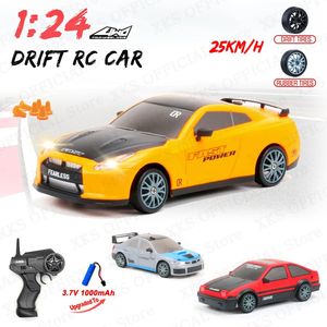 Diecast model 1 24 RC CAR AE86 GTR SUBARU 2 4G Remote Control 4WD Off Road High Speed Drift Racing Electric Toy Gift for Children 231017