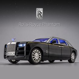 Diecast Model 1 24 Rolls Royce Phantom Mansory Legering Auto Diecasts Speelgoed Voertuigen Geluid en licht Trek Speelgoed Voor kids Geschenken 230608