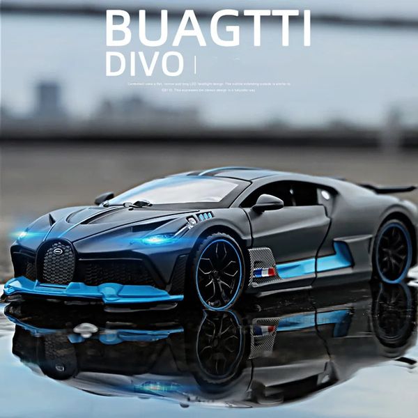 Modelo fundido a presión 1/32 Aleación Diecasts Bugatti Divo Modelo de coche de juguete Vehículos de juguete de metal Modelo de coche en miniatura Juguetes para niños Regalo de Navidad 231208