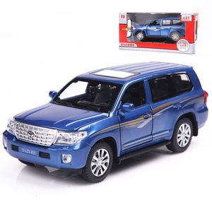 Diecast Model 1 32 Car Toy Vehicles 15Cm Blue Cruiser Collectible 4 Open Doors Children's Gift Light And Sound 230821