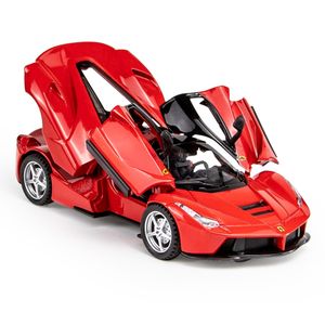 Modèle moulé sous pression 1/32 Véhicule de jeu de voiture moulé sous pression Alliage collectif Sport Jouets d'intérieur pour enfants VB32161 Portes ouvertes avec lumières et son 230829