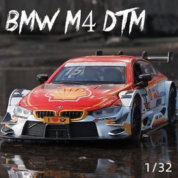 Modèle moulé sous pression 1 32 M8 GTE M4 DTM M6 IM voiture de course en métal jouet son lumière retirer Collection garçon cadeau 231212