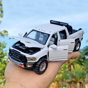 Modèle moulé sous pression 1/32 échelle Dodge Ram Pickup métal modèle de voiture véhicule pour garçons enfant enfants jouets loisirs Collection 231208