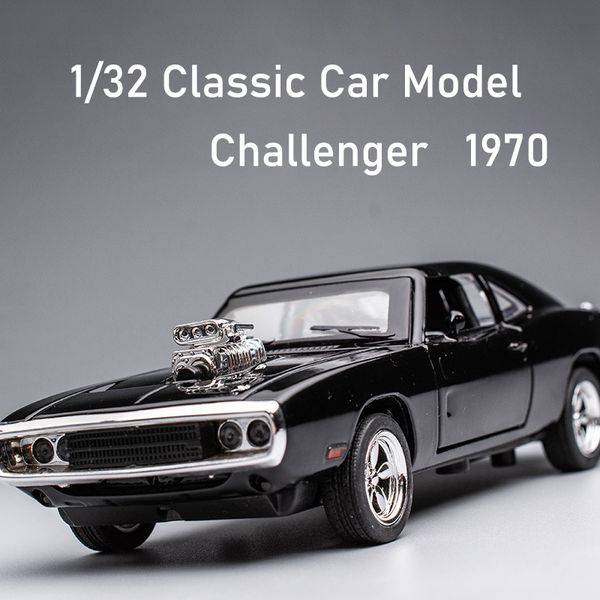 Diecast Model 1 32 Simulation Classic Challenger Fast Alloy Car Diecasts Toy Vehicles And Furious Décoration Jouets Pour Enfants Garçon 230605