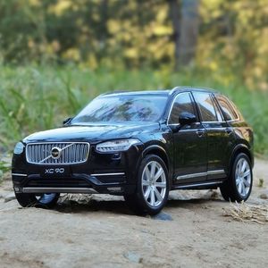 Diecast Model 1 32 Volvos XC90 SUV Alloy Car Model Diecast Toy Metal Voertuigen Auto model Model Collectie geluid en lichte simulatie Kids cadeau 230308