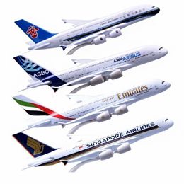 Diecast Model 1 400 Vliegtuig Modellen Airbus Boeing 747 A380 Vliegtuig Metalen Aviones Een Escala Aviao Speelgoed Cadeau Collectie 230918