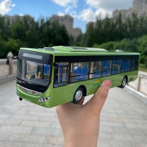 Modèle moulé sous pression 1 42 bus E12 énergie ZK1628 modèle de voiture de simulation en alliage à plancher bas bussmall cadeau 230308