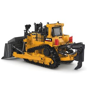 Diecast Model 1 50 Diecast model Bulldozer High Simulation Metal Crawler Engineering Car Metal Snow Truck Toys For Boys Kids Hobby Collection 230509