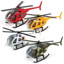 Modèle moulé sous pression 1 PC hélicoptère pour enfants jouet alliage avion Simulation métal volant son et lumière enfants cadeau 231031